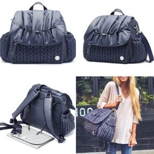 Happ LE Levy Diaper Bag Backpack in Denim
